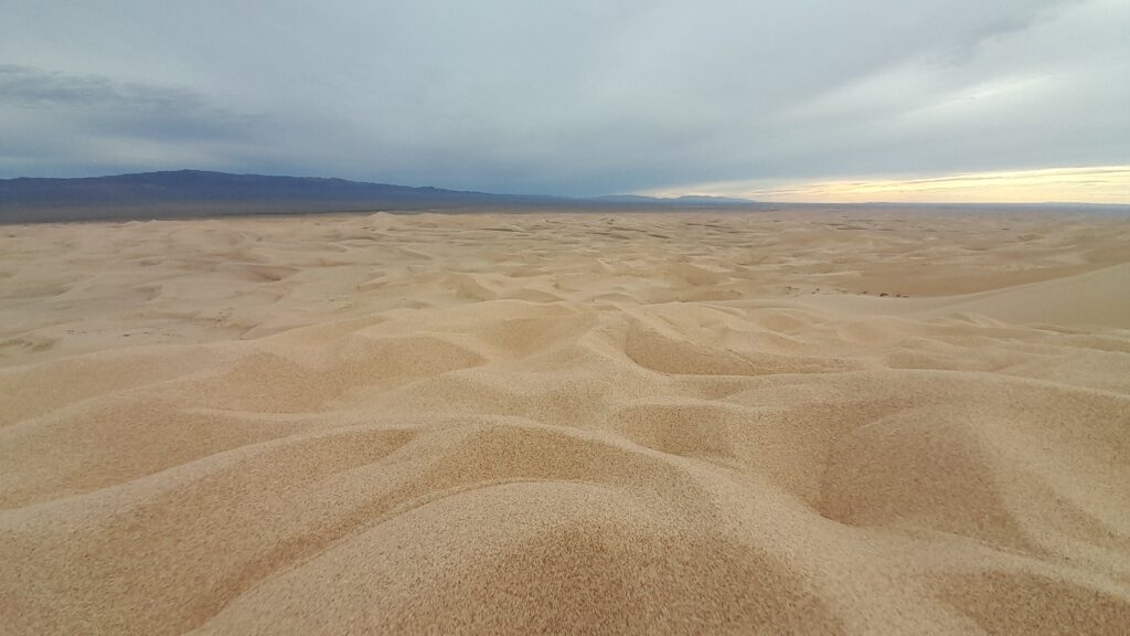 Khongor sand dunes in gobi desert of Mongolia