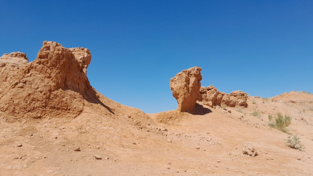 Flaming cliffs in Mongolia