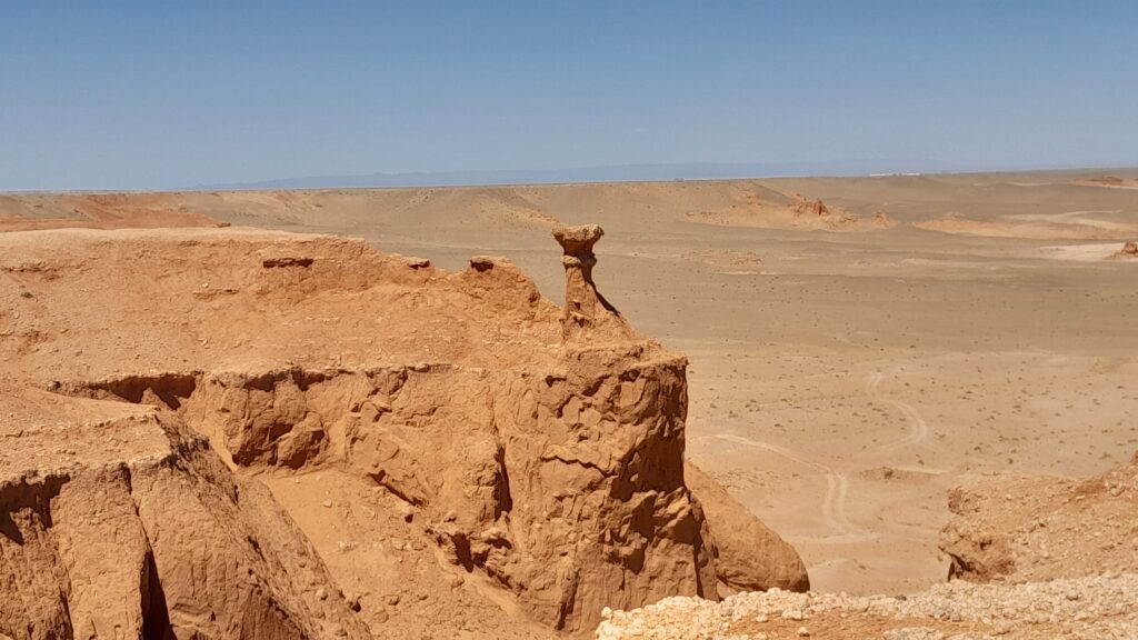 Flaming cliffs in Mongolia