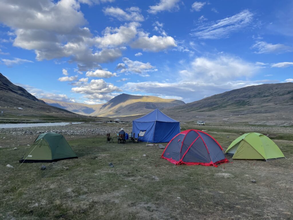 White river valley in western Mongolia