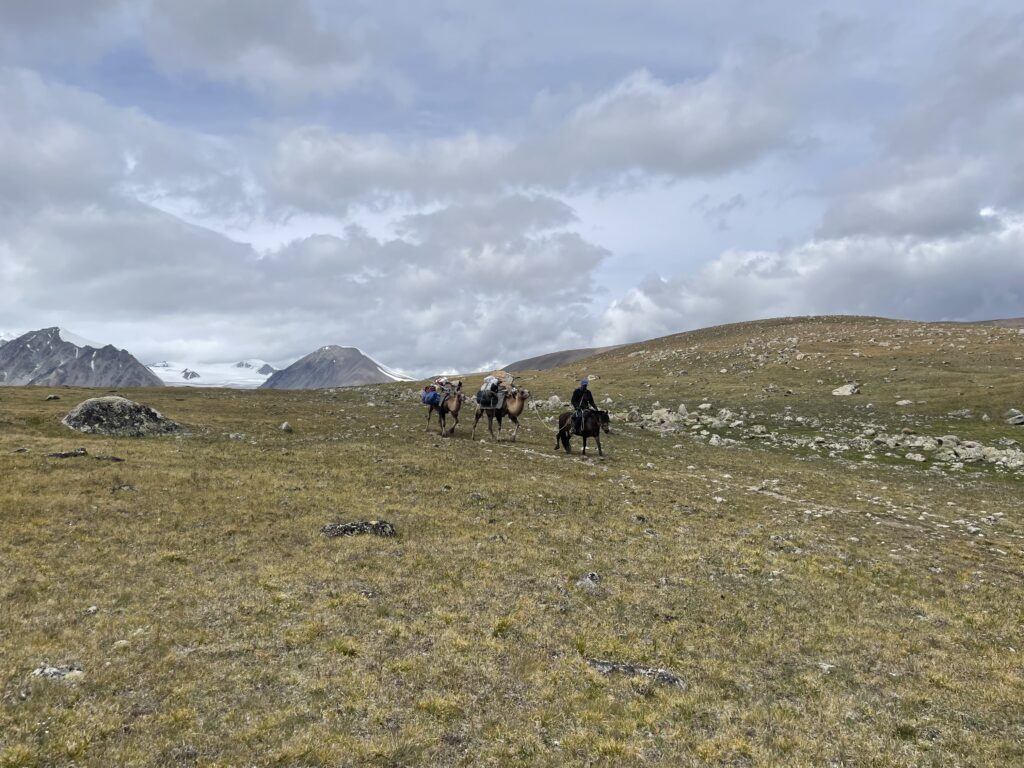 Way to Potanini glacier in Mongolia